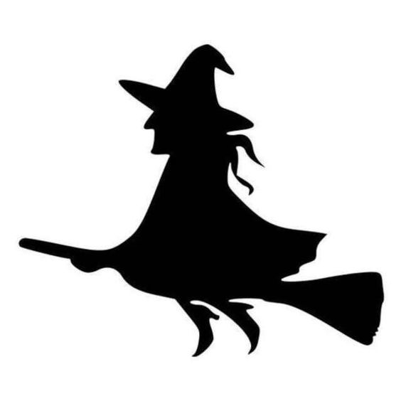 Molde de Bruxa Para Imprimir no Halloween